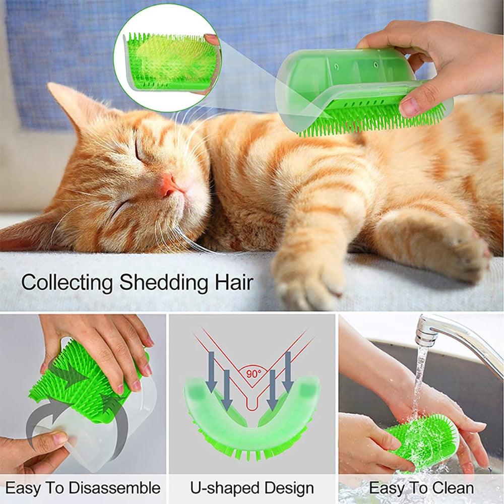 Cat massager brush